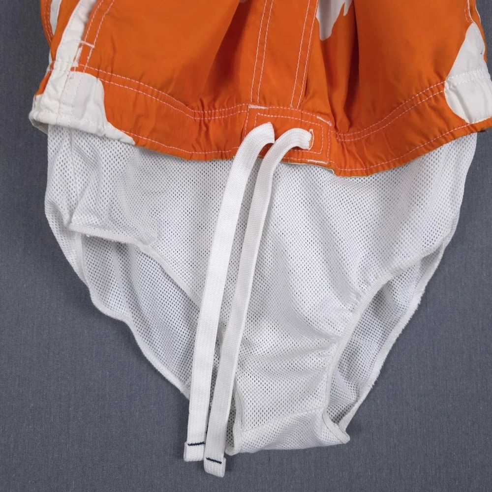 Abercrombie & Fitch Tugger Board Shorts Mens Medium Orange Tropical‎ Surf Swim